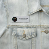 Custom Logo Employee magnetic and safety pin Namensschild (Beispiel)