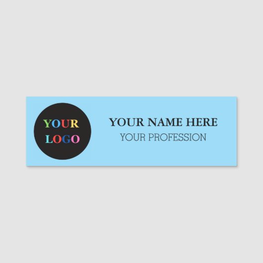 Custom Logo Employee magnetic and safety pin Namensschild (Vorderseite)