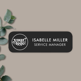 Custom Logo Employee Magnetic Or Safety Pin Black Namensschild