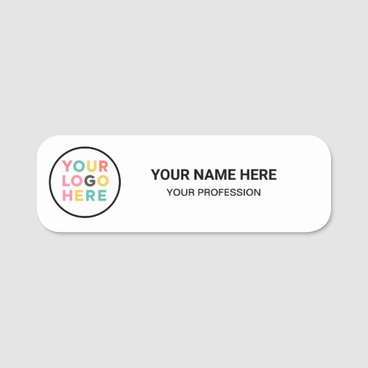 Custom Logo Employee Magnetic Or Safety Pin Namensschild (Vorderseite)