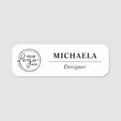 Custom Logo Employee Magnetic Or Safety Pin Namensschild (Vorderseite)