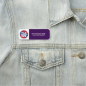 Custom Logo Employee magnetic or safety pin Namensschild (Beispiel)