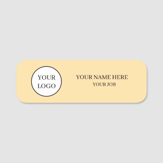 Custom Logo Employee Name Tag Badge Namensschild (Vorderseite)