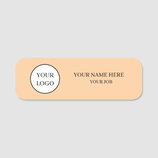 Custom Logo Employee Name Tag Badge Namensschild (Vorderseite)