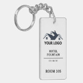Custom Logo Floral Hotel oder Motel Schlüsselanhänger (Vorderseite links)
