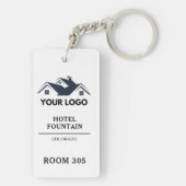 Custom Logo Floral Hotel oder Motel Schlüsselanhänger (Rückseite)