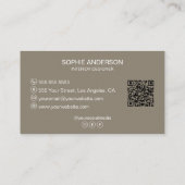 Custom Logo Foto QR Social Media Taue Visitenkarte (Rückseite)