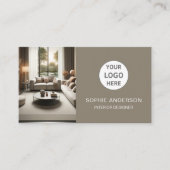 Custom Logo Foto QR Social Media Taue Visitenkarte (Vorderseite)