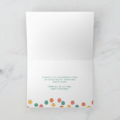 Custom Logo Fun farbenfrohe Confetti Happy Birthda Karte (Innenseite)