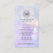 Custom Logo Glitzer Bokeh Modern Holographic Busi Visitenkarte (Rückseite)