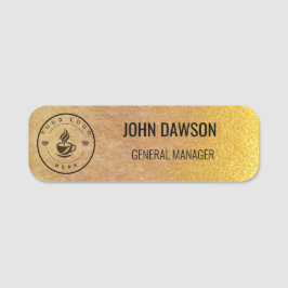 Custom Logo Gold Employee Badge with Magnetic or P Namensschild