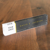 Custom Logo Gold Luxus Berufliche Führungskraft Namensplakette (Seite)