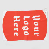 Custom Logo Golf Bag Badge Retro Tournament Swag Golfhandtuch (Horizontal)