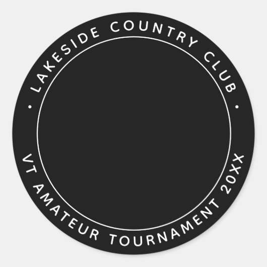 Custom Logo Golf Club Swag Gedenkturnier Runder Aufkleber (Vorderseite)