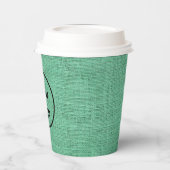 Custom logo green burlap pappbecher (Links)