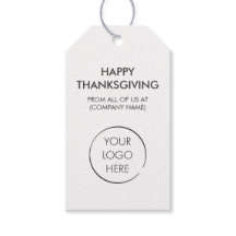 Custom Logo Hang Tag, Happy Thanksgiving
