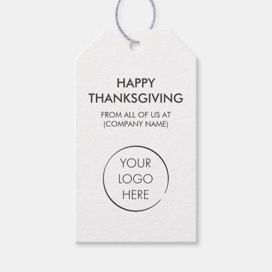 Custom Logo Hang Tag, Happy Thanksgiving Geschenkanhänger (Vorderseite)