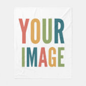 Custom Logo Here | Add Your Own Design Fleecedecke (Vorderseite)