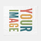 Custom Logo Here | Add Your Own Design Fleecedecke (Vorderseite (Horizontal))