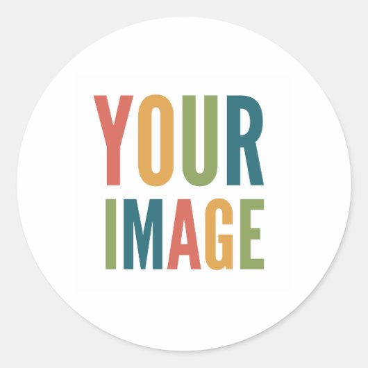 Custom Logo Here | Add Your Own Design Runder Aufkleber (Vorderseite)