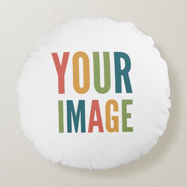 Custom Logo Here | Add Your Own Design Rundes Kissen (Vorderseite)