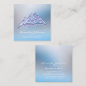 Custom Logo House Real Anwesen Agent Zuhause Glam Quadratische Visitenkarte (Vorne/Hinten)