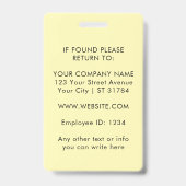 Custom Logo ID Card | Personalized Photo & Text Ausweis (Rückseite)