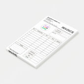 Custom Logo Invoice Order Forms | Business Pad Post-it Klebezettel (angewinkelt)