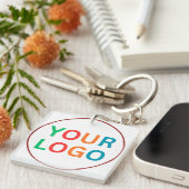 Custom Logo Keychain for Business Branding Schlüsselanhänger (Vorderseite rechts)