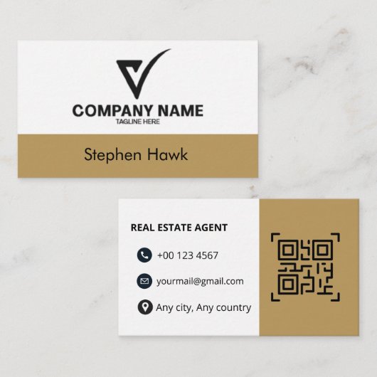 Custom Logo Luxury Business Card Real Estate Agent Visitenkarte (Vorne/Hinten)