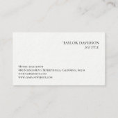 Custom Logo Minimalist Modern Professional Brandin Visitenkarte (Rückseite)
