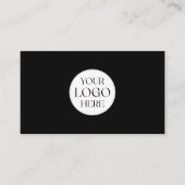 Custom Logo Modern Minimalist Black and White      Visitenkarte (Vorderseite)