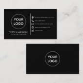 Custom logo modern minimalist social media icons b visitenkarte (Vorne/Hinten)