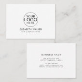 Custom Logo Modern Minimalist Visitenkarte (Vorne/Hinten)
