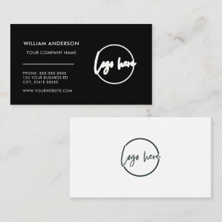 Custom logo modern minimalist white or any color   visitenkarte