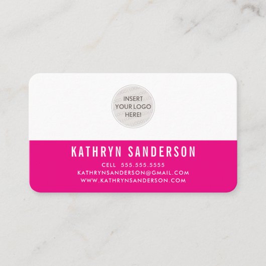 CUSTOM LOGO modern minimalistisch schlicht, einfac Visitenkarte (Vorderseite)