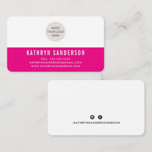 CUSTOM LOGO modern minimalistisch schlicht, einfac Visitenkarte (Vorne/Hinten)