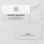 CUSTOM LOGO modern minimalistisch schlicht neutral Visitenkarte (Vorne/Hinten)