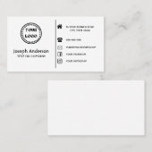 Custom Logo Moderne minimalistische soziale Medien Visitenkarte (Vorne/Hinten)