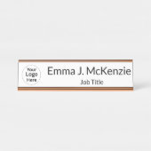 Custom Logo & Name Desk Plate for Office Schreibtischnamensplakette (Vorderseite )
