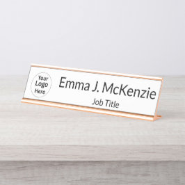 Custom Logo & Name Desk Plate for Office Schreibtischnamensplakette