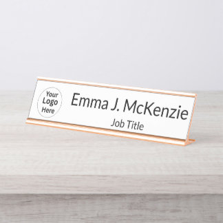 Custom Logo & Name Desk Plate for Office Schreibtischnamensplakette