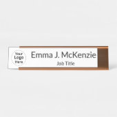 Custom Logo & Name Desk Plate for Office Schreibtischnamensplakette (Vorderseite )