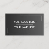 Custom Logo Name Minimalist Modern Professional Visitenkarte (Vorderseite)