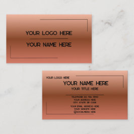 Custom Logo Name Minimalist Modern Professional Visitenkarte