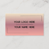 Custom Logo Name Minimalist Modern Professional Visitenkarte (Vorderseite)