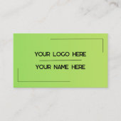 Custom Logo Name Minimalist Modern Professional Visitenkarte (Vorderseite)