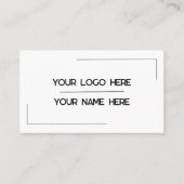 Custom Logo Name Minimalist Modern Professional Visitenkarte (Vorderseite)