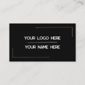 Custom Logo Name Minimalist Modern Professional Visitenkarte (Vorderseite)