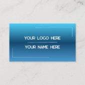 Custom Logo Name Minimalist Modern Professional Visitenkarte (Vorderseite)
